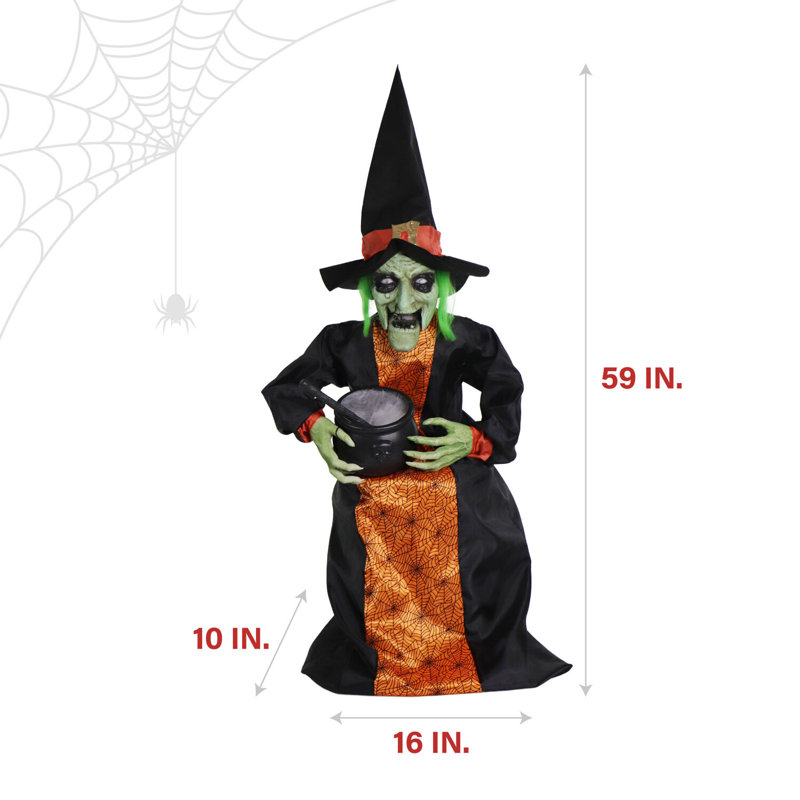 11-ft Talking Lighted Animatronic shops Witch Free Standing Decoration Life